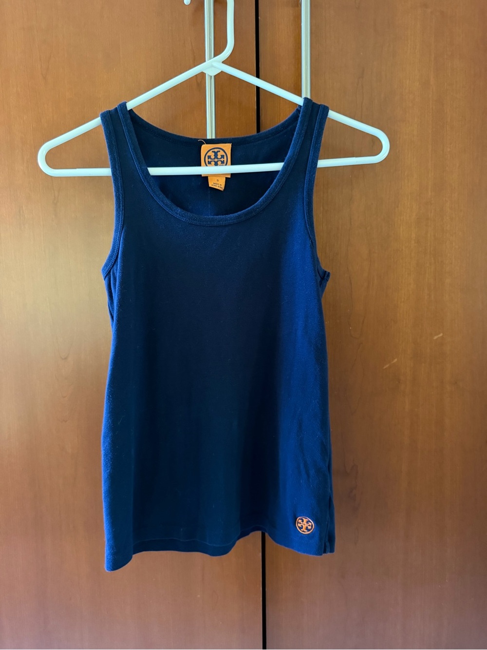 Vintage Tory Burch Scoop Neck Tank Top in Navy Blue size Small